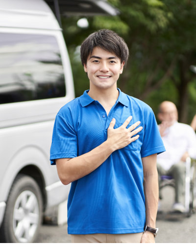 Young man smiling